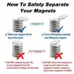 Super Strong Neodymium Disc Magnets, Powerful N52 Rare Earth Magnets - 1.26 inch x 1/8 inch, Pack of 12