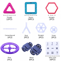 Magnetic Tiles Building Blocks Game Set Toys,Magnet Stacking Blocks, Magnetic Tiles for Girls and Boys Birthday Gift by DreambuilderToy (68 PC Set)