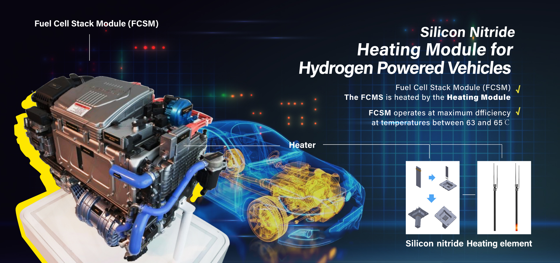 Silicon nitride substrate for hydrogen vehicle