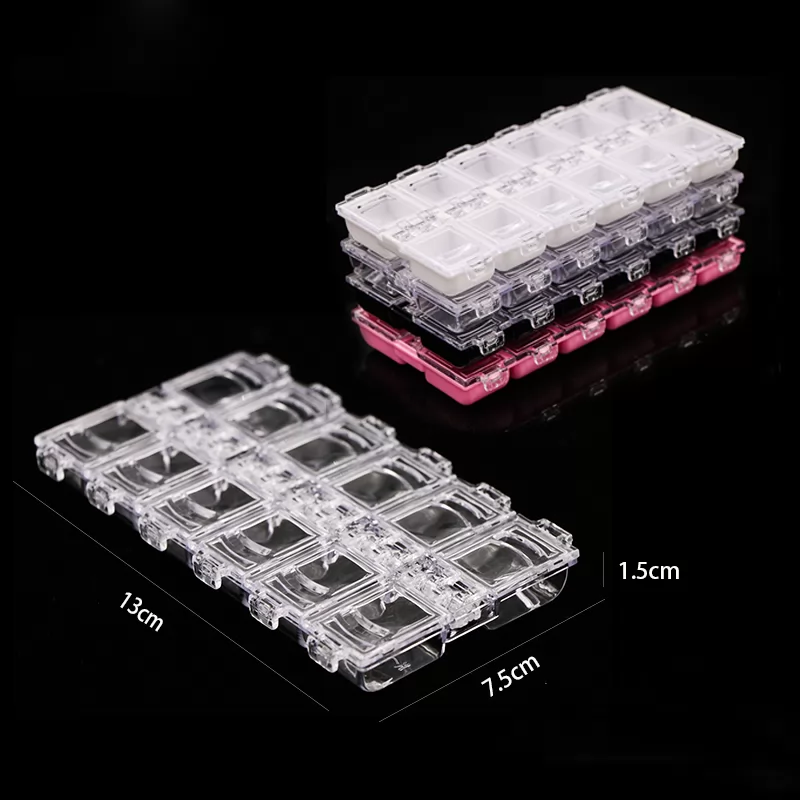 12 Grids Rhinestone Gem Beads Jewelry Organizer