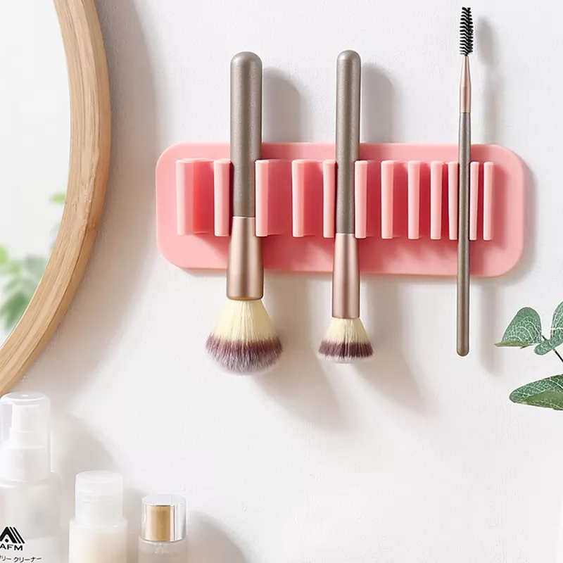 Wall or Desk Self-adhensive Silicone Brush Holder