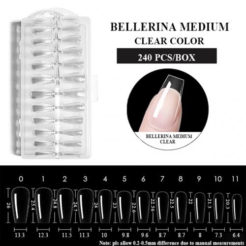 BELLERINA MEDIUM CLEAR COLOR 240pcs/box-1