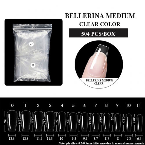 BELLERINA MEDIUM CLEAR COLOR 504pcs/bag