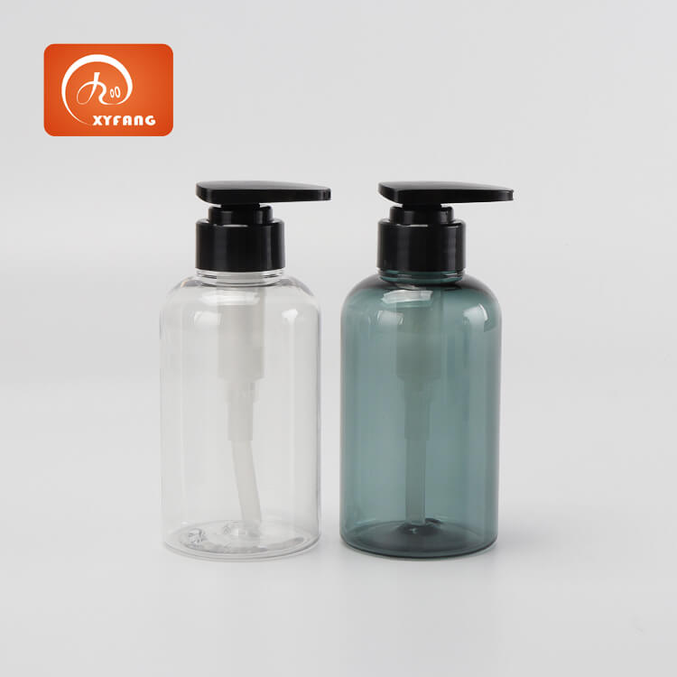 300ml Round clear shampoo and conditioner bottles Plastic decorative