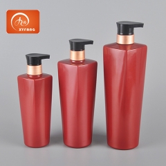 ODM OEM 330ml 500ml 750ml New Design Shampoo Bottles Wholesale Luxury cosmetic containers PET Plastic Pump Bottle, Dispenser Bottles,Square Refillable