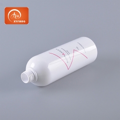 Hot Sales 250ml 320ml 500ml 750ml plastic bottle packaging White shampoo bottle with pump PET Plastic bottle pump dispenser Aluminum collar bottles Lotion bottle Shampoo bottle