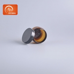 60ml hot sale Amber plastic jar with black screw lid Empty plastic jar for cosmetics, cream, hair gel