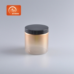 500ml Clear round plastic Pot Jars Leak Proof PET Cosmetic container Jars for Lotion, Cream