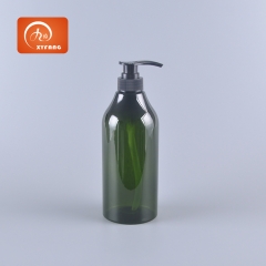 Best Selling 750ml Plastic PET Pump Bottle Army green Washing filling bottle for Body wash Cosmetic Shampoo