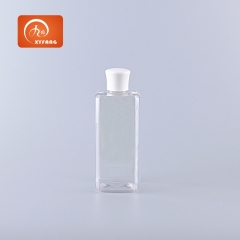 New style 500ml Transparent square squeeze shampoo bottle Plastic bottle for oil, cosmetics