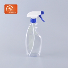 Factory Direct 500ml Trigger spayer bottle Clear unique shape bottle Disinfectant spray bottle
