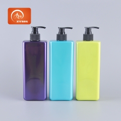 16oz/500ml Plastic Square PET Shampoo pump bottle Empty plastic pump bottles dispenser