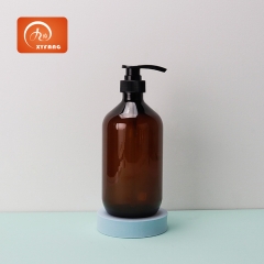 Manufacturer 750ml Amber lotion pump bottles Transparent brown bottles Portable PET dispenser