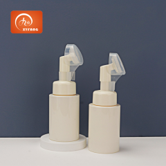 200ml plastic bottle with foam brush cleanser Foam silicone bottle Brush foam bottle face wash