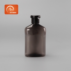 Manufacturer 350ml Grey clear lotion pump bottles Transparent black bottles Portable pet dispenser
