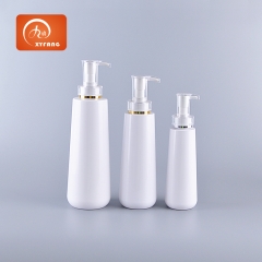 Factory Wholesale 300ml 500ml 750ml Shampoo bottle set White empty liquid bottle Press top lotion bottles