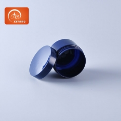 Plastic Cosmetic Jar For Skin Care Products 120ml PET Custom Blue Screw Cap Round Thick Wall Wide Mouth