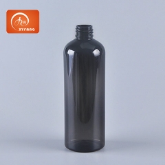 300ml Cosmo round transprent grey plastic bottle Refillable shampoo and conditioner dispenser Empty shower plastic bottles Skin care packaging Beauty