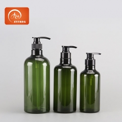 1000ml 1L factory wholesale Healthy safe material Plastic Bottle Refillable Shampoo bottle PET bottle Green lotion pump bottle