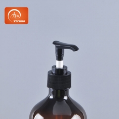 400ml Amber Plastic Bottle PET Pump Dispenser-Shampoo bottle Shower gel Liquid soap bottle Customized Color Label Surface