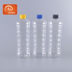 800ml Screw cap plastic bottle Round clear threaded PET bottle Squeeze bottle for Personal care household cleaning products