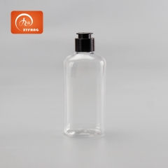 200ml Showel gel bottle Square shampoo bottle Squeeze plastic bottle flip cap PET plastic bottle Liquid dispenser Clear