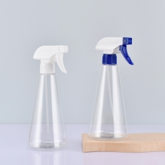 500ml 0.5L透明PET瓶批发喷雾瓶白色触发喷嘴喷雾喷雾器浇灌花园房屋清洁
