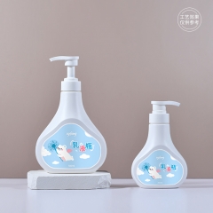250ml500ml压瓶儿童沐浴露洗发液瓶白色洗发液塑料瓶