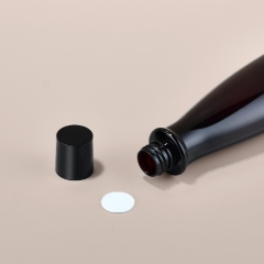 120ml黑色乳液瓶高端化妆品精华液瓶护发素油瓶