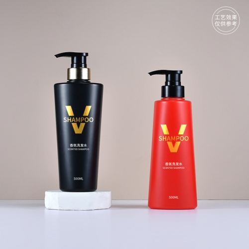 500ml高档酒店洗液瓶电镀泵头压洗发瓶