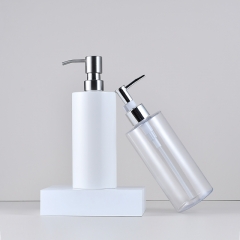 500ml平肩洗发水瓶塑料沐浴露瓶按洗手液瓶