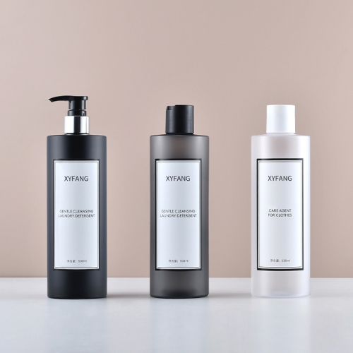 500ml shower Gel bottle High-end men's Scrub Lotion dispenser Stylish Flat Shoulder shampoo bottle