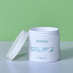 500ml cream bottle White cap Conditioner mask Plastic jar Wide mouth Cosmetic face cream bottle