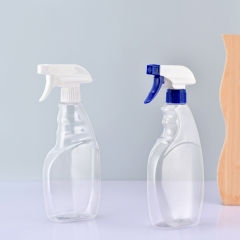 工厂直销500ml触发喷雾器瓶清晰独特的形状瓶消毒喷雾瓶