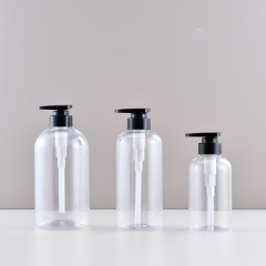 300/500/750ml圆肩洗发水瓶塑料沐浴露瓶大容量瓶