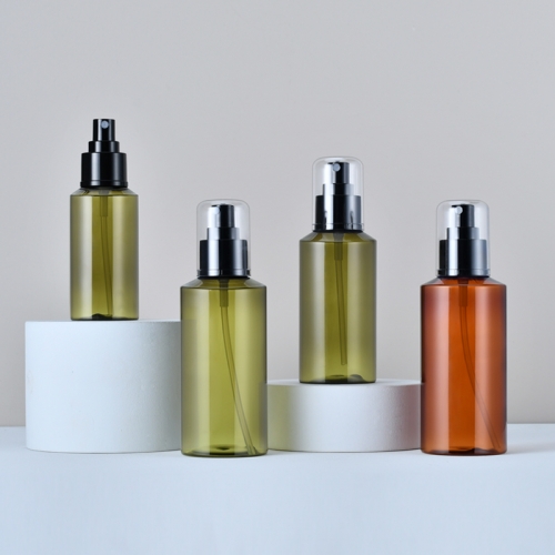 150ml斜肩绿色喷雾瓶精华乳液瓶护发素油瓶