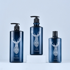 50/260/500ml Bottle Plastic Lotion Bottle Lotion Transparent Blue body Wash shampoo bottle