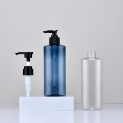 300ml Oblique Shoulder shampoo bottle High-end body lotion bottle pet body wash lotion bottle