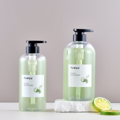 300/500/750ml圆肩洗发水瓶塑料沐浴露瓶大容量瓶