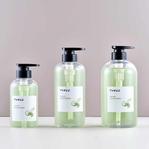 300/500/750ml圆肩洗发水瓶塑料沐浴露瓶大容量瓶