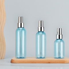 Good quality Factory directly Sale Light blue 100/150/180ml PET custom Eco friendly Cosmetic spray bottle