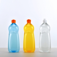 850ml洗碗凝胶瓶挤出塑料瓶有推拉式瓶盖PET塑料瓶用于清洗液分配器