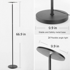 25W Stepless Dimmable Up Lighting Stand Dormitorio Torchiere Lighting Home Lámpara de pie