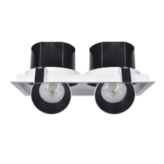 Double Heads 2X8W 2X15W 2X20W Recessed Ceiling Spotlight Twins COB LED Downlight