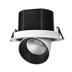 Anti-glare UGR<19 Tiltable 8W 15W 20W COB Gimbal Led Downlight