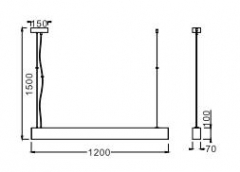 GRAND Office Pendant light, Up and down light 4000K 50W/70W UGR<19