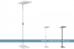 Lampadaire de bureau GRAND, lampe sur pied, 4000K 110W, gradation tactile et chargeur USB