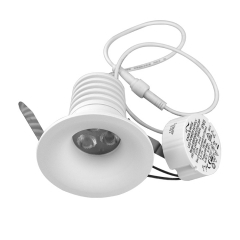 Foco LED empotrable empotrado anodizado IP65 de 80 mm y 8 W de corte regulable