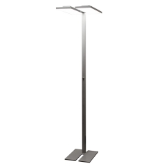 100W Office Floor Lamp Twin Heads Adjustable Floor Standing LED Luminaire