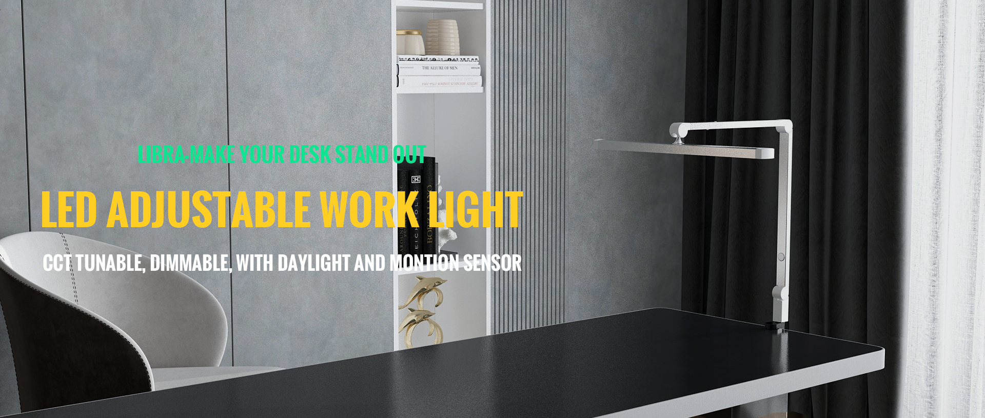 LED Desk Lamp Aluminium Clamp Lamp 12 W 700 Lumen Dimmable 2700-5000K Pivoting Desk Work Light